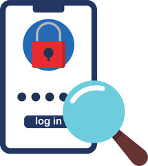 Log in icon design concept