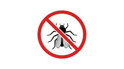 No fly sign on white background