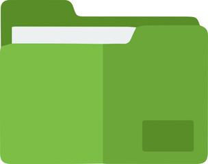 Green Folder Illustration with Label