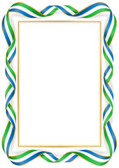 vertical frame and border with Sierra Leonean flag