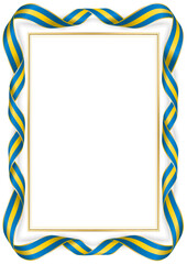 vertical frame and border with Swedish flag