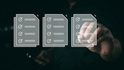 Completing checklists with a digital interface tasks and progress visualization