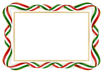 horizontal frame and border with Tajikistani flag