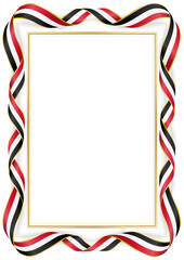 vertical frame and border with Syrian flag