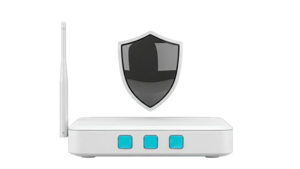Wi-Fi Router with Security Shield