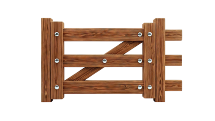 Wooden Farm Gate with Metal Bolts