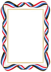 vertical document frame with the colors of the