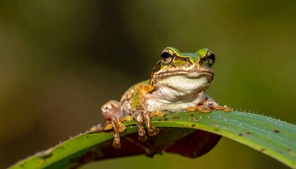 Obraz premium Close-up of a small frog