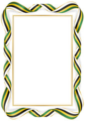 vertical frame and border with Dominican flag