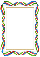 vertical frame and border with Equatoguinean flag
