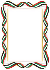vertical frame and border with Palestinian flag