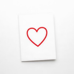 A simple red heart on white background