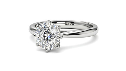 luxury diamond engagement ring isolated on white background symbolizing love commitment marriage proposal elegance and timeless romantic jewelry concept