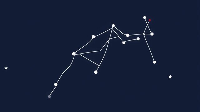 Constellation Formation Animation Star Map Night Sky