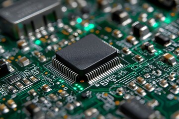 電子回路とハイテク背景