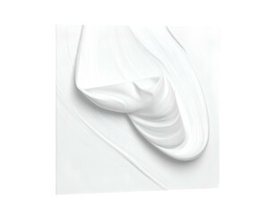 Swirling white substance forming a smooth, textured pattern
