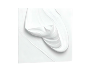 Swirling white substance forming a smooth, textured pattern