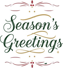 Season Greetings Calligraphy Design. © Faried