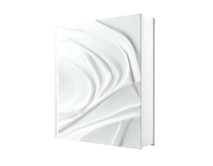 3D-effect white wall panel with flowing, textured abstract design