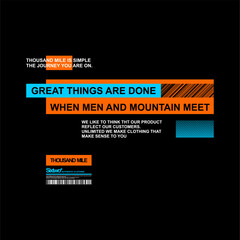 Obraz premium thousand mile slogan simple v...