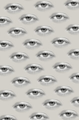 Collage with a womn's eyes	