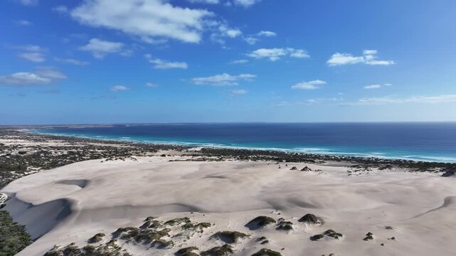 Aerial footage of Daly Head Sand Dunes South Australia