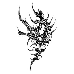 Gothic Neo Sigilism Tattoo Design Vector