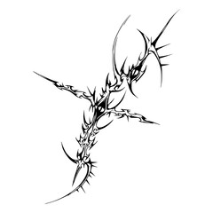 Gothic Neo Sigilism Tattoo Design Vector