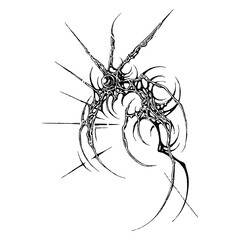 Gothic Neo Sigilism Tattoo Design Vector