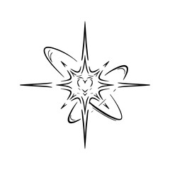 Gothic Neo Sigilism Tattoo Design Vector