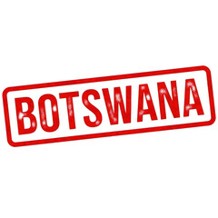 Botswana text stamp isolated on transparent background