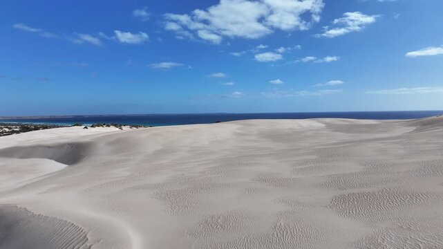 Aerial footage of Daly Head Sand Dunes South Australia