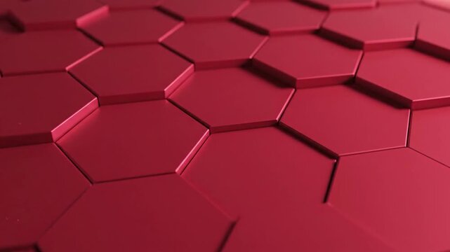 Abstract geometric hexagon pattern with dynamic lighting and color gradient