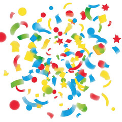 Celebratory confetti explosion
