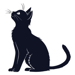 Curious black kitten silhouette © NAHID 