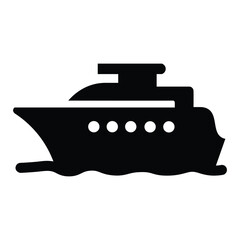 Obraz premium Minimal cargo ship icon representing sea transportation shipping and global logistics