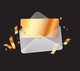 Luxury Golden Card Reveal with Festive Confetti