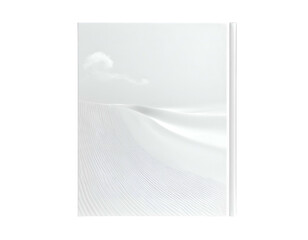 Abstract image of a white desert landscape with minimalist design