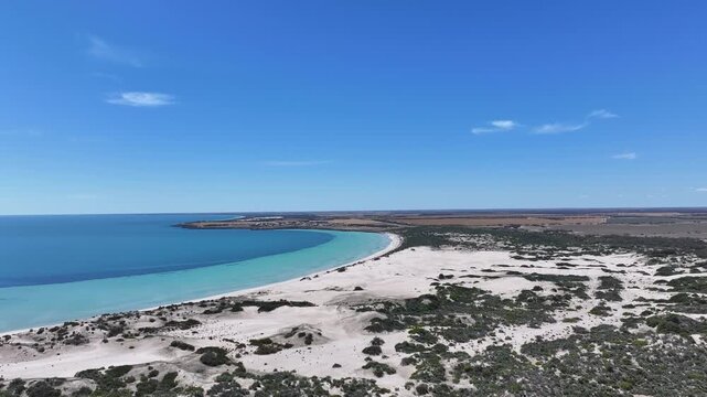 Aerial footage of Eba Anchorage South Australia
