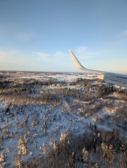view from the plane in Christmas time