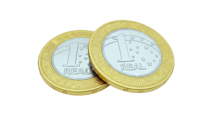 Two Brazilian 1 Real coins