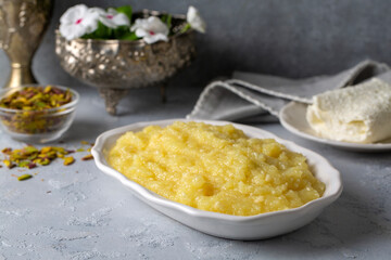 Turkish dessert; Cheese Helva Hosmerim