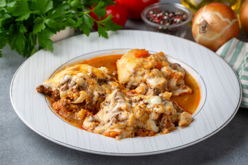 Baked cauliflower with bechamel sauce