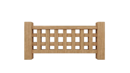 Wooden Lattice Fence Section