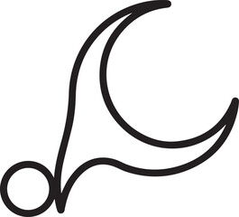 Simple line art icon of a crescent wrench