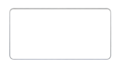 Blank rounded rectangle frame isolated on transparent background