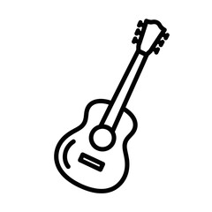 Naklejka premium Acoustic Guitar Outline Icon Vector Illustration