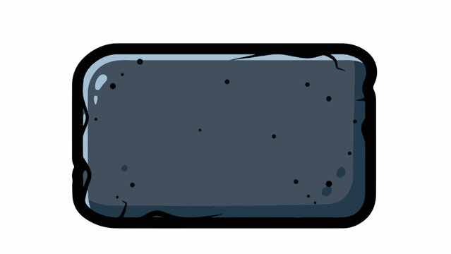 A rough, dark, rectangular object with cracked edges and scattered dark spots
