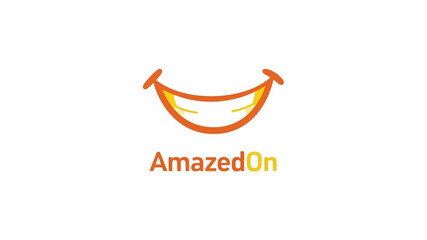 AmazedOn Logo Design - Creative Parody Smile Graphic for Branding and Social Media