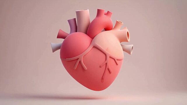 3D Cartoon Human Heart Animation for Kids - Educational Anatomy Visualization